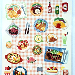 Japanese Retro Kissaten Cafe Food Menu Stickers Kawaii Made in Japan