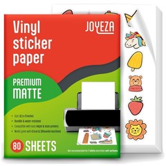 Durable Matte Printable Vinyl for Inkjet Printer – 80 Sheets