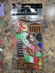 Jolee’s Boutique Dimensional Stickers Italy Theme, Multicolor Scrapbooking
