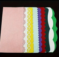 9 Pc Waves Lace Scallop Zigzag Edge Border Die Cut Set Card Making Cutting Dies