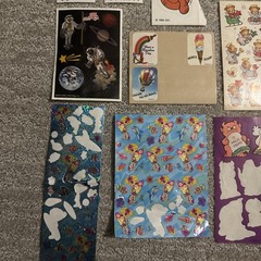 VTG 1980s Sticker Lot Fuzzy Puffy Hologram Halloween BW3 Lisa Frank Heathcliff +