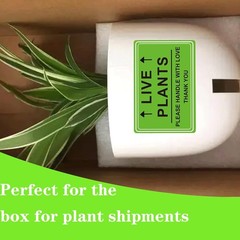 Green Live Plants Stickers for Shipping 2×3 inch Please Handle with Love Stic…