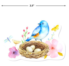 1″ – 3″ LOVELY WATERCOLOR BIRDS STICKERS #69