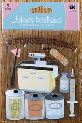 RARE Jolees Baby Getting Your Shots 1st Doctor’s Visit Infant Scrapbook Stickers