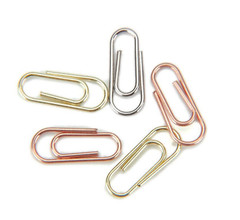 Creative Impressions Mini Paper Clips 25pc Gold, Silver, Copper .5″X.25″