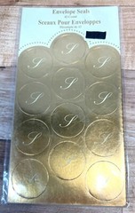 Gold Foil Initial «S» Envelope Seals 42 Count Studio 18 Decorative Stickers 6688