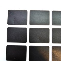 Black Rectangle Stickers 2×1.25 Matte Chalkboard Style Labels Sheet Set 5 Craft