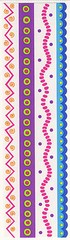 Mrs. Grossman’s Stickers – Groovy Graphics – Long Strip Stickers – 4 Strips