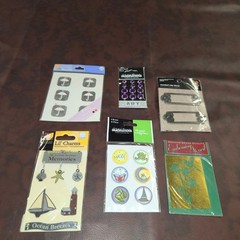 Scrapbooking Embellishments Stickers Brads Buttons Lot of 36 Mary Engelbreit