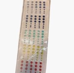 Adhesive Embellishment Dots Rainbow Colors 3MM 5MM Sizes Stampin Up 150 Ct