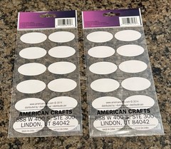 Set of 2 Sticko COLOR OVAL LABELS Stickers 12 Pcs Dotted Border 1.75″ Wide