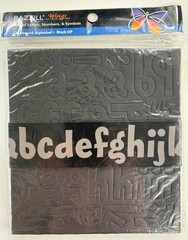 Bazzill Basics 2 Chipboard Alphabets with Numbers Bazzill White and Black Op