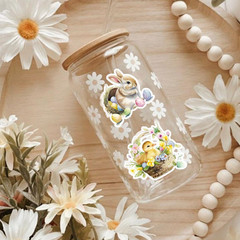 Easter Stickers Pack 100 Pcs, Easter Eggs Bunny Rabbit Stickers for Kids Adults,