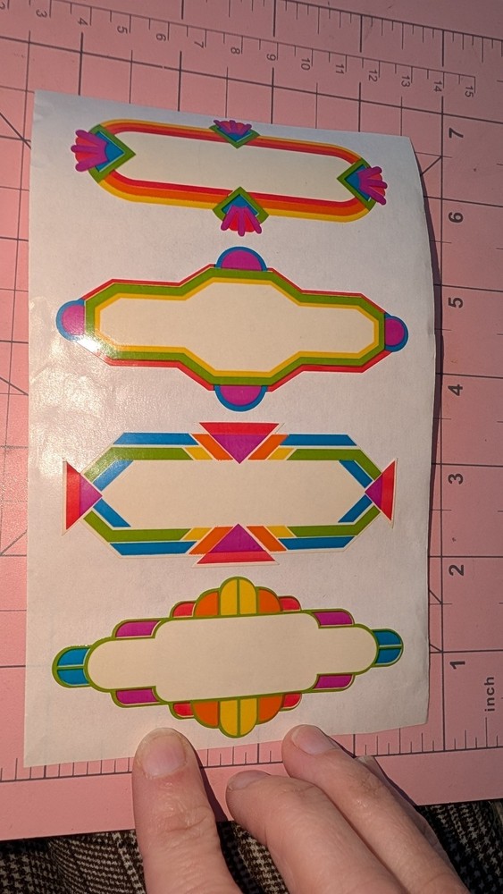 Vintage Mrs Grossman’s Stickers By The Yard Aztec Southwest Labels Lot 4- 1984