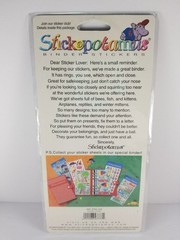 (2) Vintage Stickopotamus Binder Stickers Push Pins & Tropical Fish (Sealed)