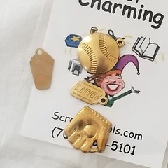 NEW Lot 4 Pkgs Metal Charms SPORTS Just Charming Darice Scrapbooks Crafts -A