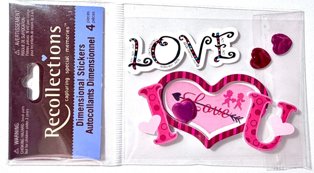 Love Stickers Scrapbooking Journal Card Making Craft Recollections