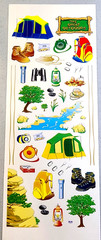 Camping Hiking Stickers Tents Trees Scrapbooking Junk Journal Planner Stickers