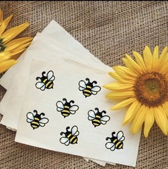 40 PCs Holographic Glitter Bee Stickers Spring Summer High Quality Stickers