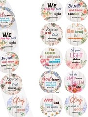 25 BIBLE VERSES ENVELOPE SEALS LABELS STICKERS 1″ ROUND – CHRISTIAN FAST SHIP