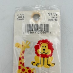 Frances Meyer Inc Stickers Hippo & Friends Lion Monkey FMI New in Package