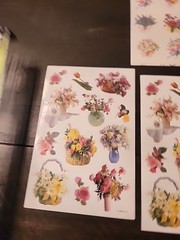 Vintage Lot Floral Flower 108 Stickers 10 Sheets Hallmark & AGC Scratch Sniff