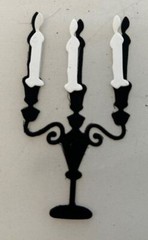 Halloween Die Cuts * Spooky Halloween Scene Setter * Three Sets * B&W Cardstock