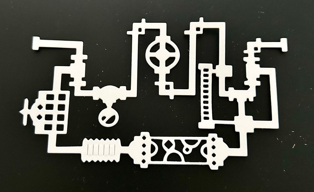 Steampunk Gearworks Die Cuts * 3 Sets * White Cardstock * Three Unique Designs