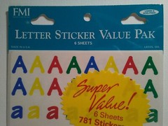 Set of 2 (Each 781) Frances Meyer Lignin Acid Free Alphabet Letters Nos Stickers