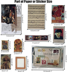 200PCS Vintage Scrapbooking Supplies Kit for Journaling, Junk Journal Planners