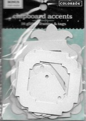 Frames Tags White Glitter Colorbok Chipboard Accents
