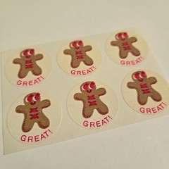 Vintage CTP 1977 Scratch & Sniff Stickers GINGERBREAD «Great» ’77 Half-Sheet