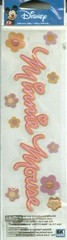 Disney Minnie Mouse Flowers Pink Title Disneyland World Stickers