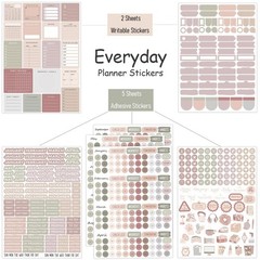 Planner Stickers 635pcs 7 Sheets Bullet Journal Calendar Date Dots Icons Set