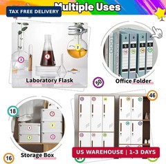 500 PCS Number Stickers 1-50 – 10 Colors 1 Inch Round Dot Number Stickers for Cl