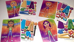 Vtg 90s Current Diva Valentine Cards w/Sticker Activity Sheet x4 Paper Dolls Y2K