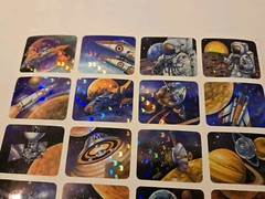 Vintage Prismatic Foil Stickers Space Astronauts Planets Aliens Spaceships New