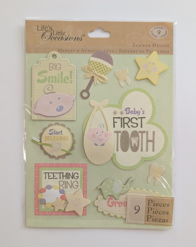Baby’s First Tooth Scrapbooking Stickers By Life’s Little Occasions RARE