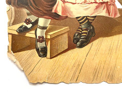 Large Fantastic Victorian Die Cut w/ Young Boy Teaching a School Class *