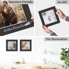 10 Pack Acid Free Picture Mats Bevel Cut White Core Frame Mattes for Photos