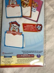 Paw Patrol Memo Sheets 4 Styles 16 Sheets New