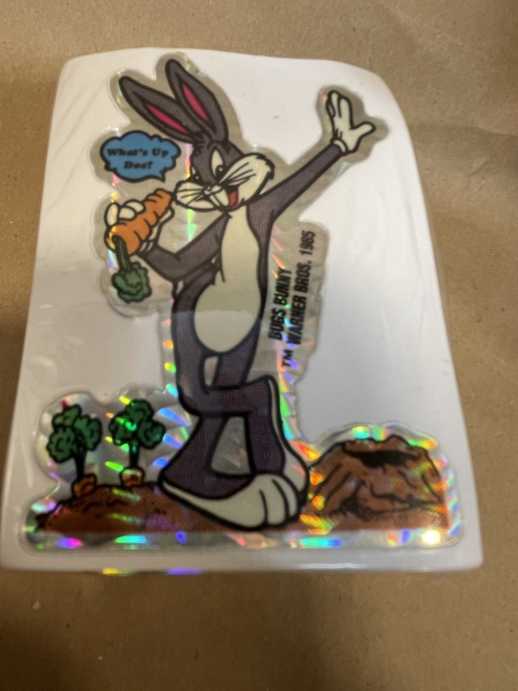 (1) Vintage Stickers 80s PRISM VENDING Machine LOONEY TUNES BUGS BUNNY VTG 1985