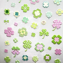 Four Leaf Clover Dimensional Stickers Junk Journaling Collage Scrapbooking