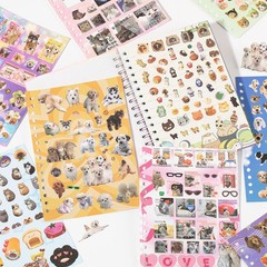 Cat and Dog Stickers Book Set 2 in 1,Value Set with 1600 Stickers 60 Pages Me