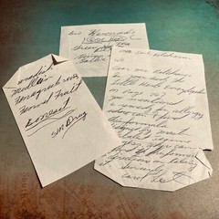 Vtg Handwritten Notes Scrapbooking Craft Junk Journal Prop Ink On Paper Cursive