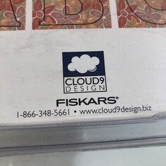 Fiskars Alphabet Chipboard Monogram RELAX FLORAL Pattern 3.5″ Cloud 9 Design