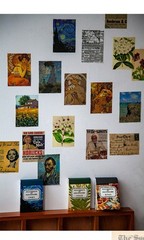 Mini Paper Book,50 Pages Assorted, Art Museum,Van Gogh,Monet,Starry Night