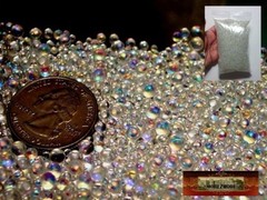 Morezmore M00480-lb 1lb 5mm Iridescent Glass Bubbles Microbeads