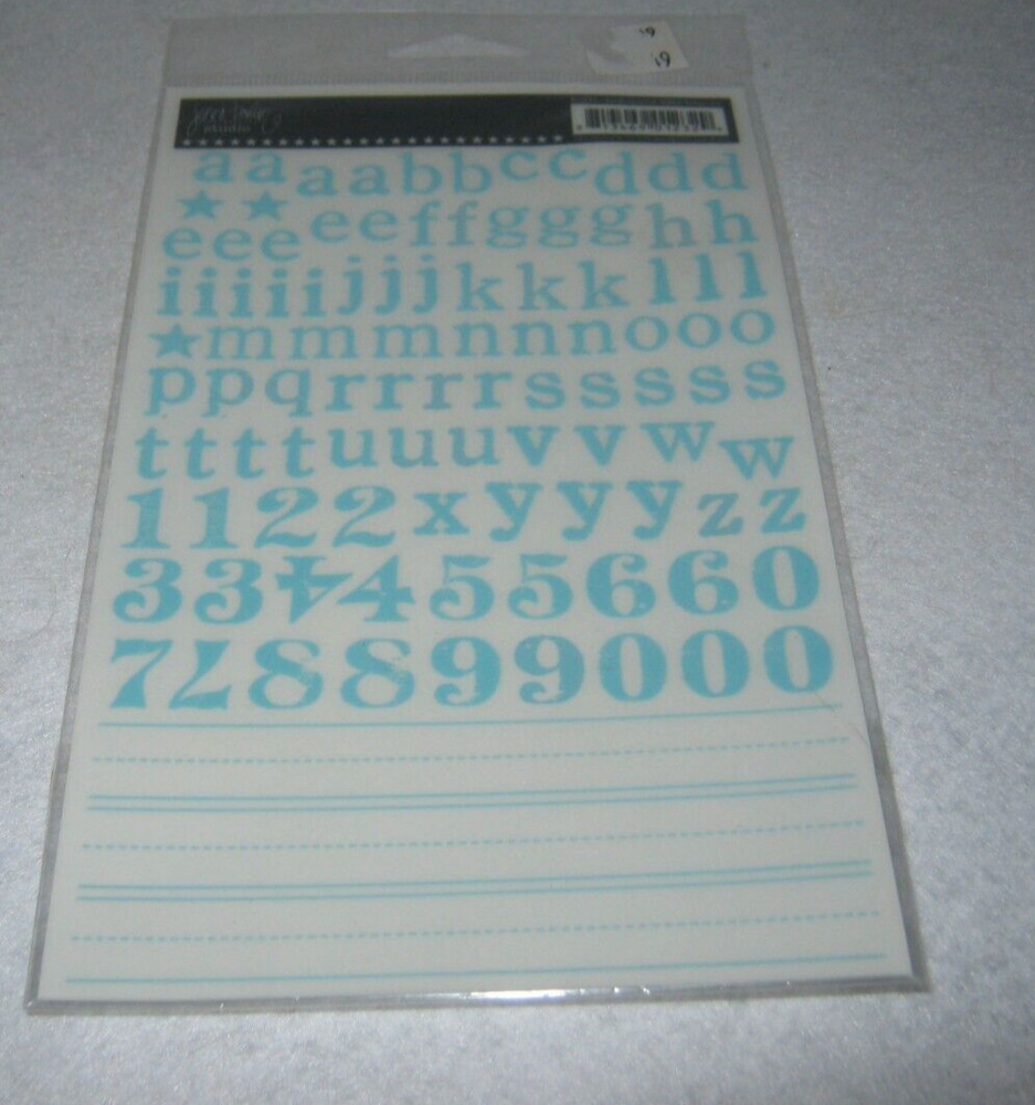Jenny Bowlin – Stickers -Kindergarten – Alphabet – Turquoise – New Package