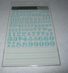 Jenny Bowlin – Stickers -Kindergarten – Alphabet – Turquoise – New Package